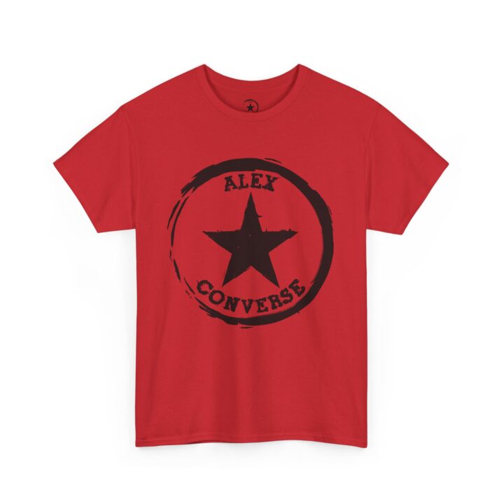 Alex Converse Unisex Heavy Cotton Tee Black Logo - Image 15
