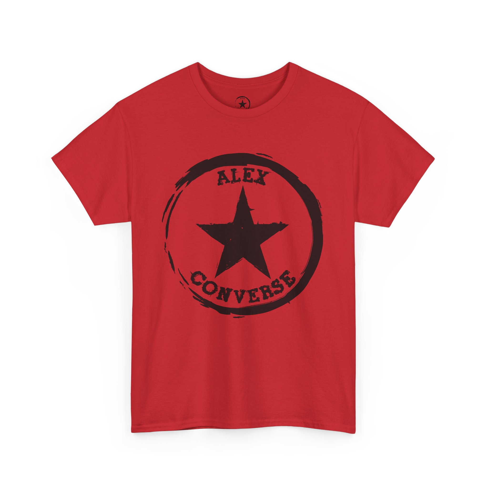 Alex Converse Unisex Heavy Cotton Tee Black Logo - Image 15