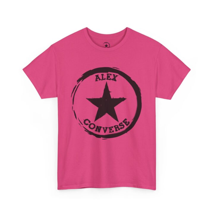 Alex Converse Unisex Heavy Cotton Tee Black Logo - Image 13