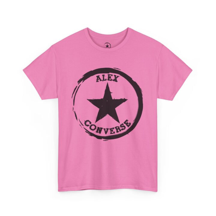 Alex Converse Unisex Heavy Cotton Tee Black Logo - Image 11