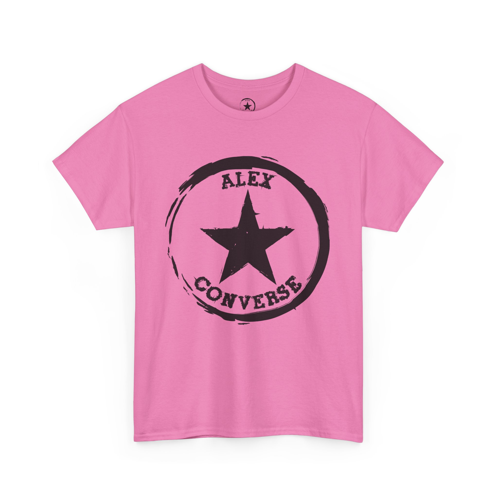 Alex Converse Unisex Heavy Cotton Tee Black Logo - Image 11