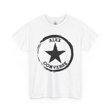 Alex Converse Unisex Heavy Cotton Tee Black Logo
