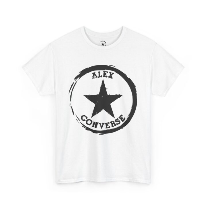 Alex Converse Unisex Heavy Cotton Tee Black Logo