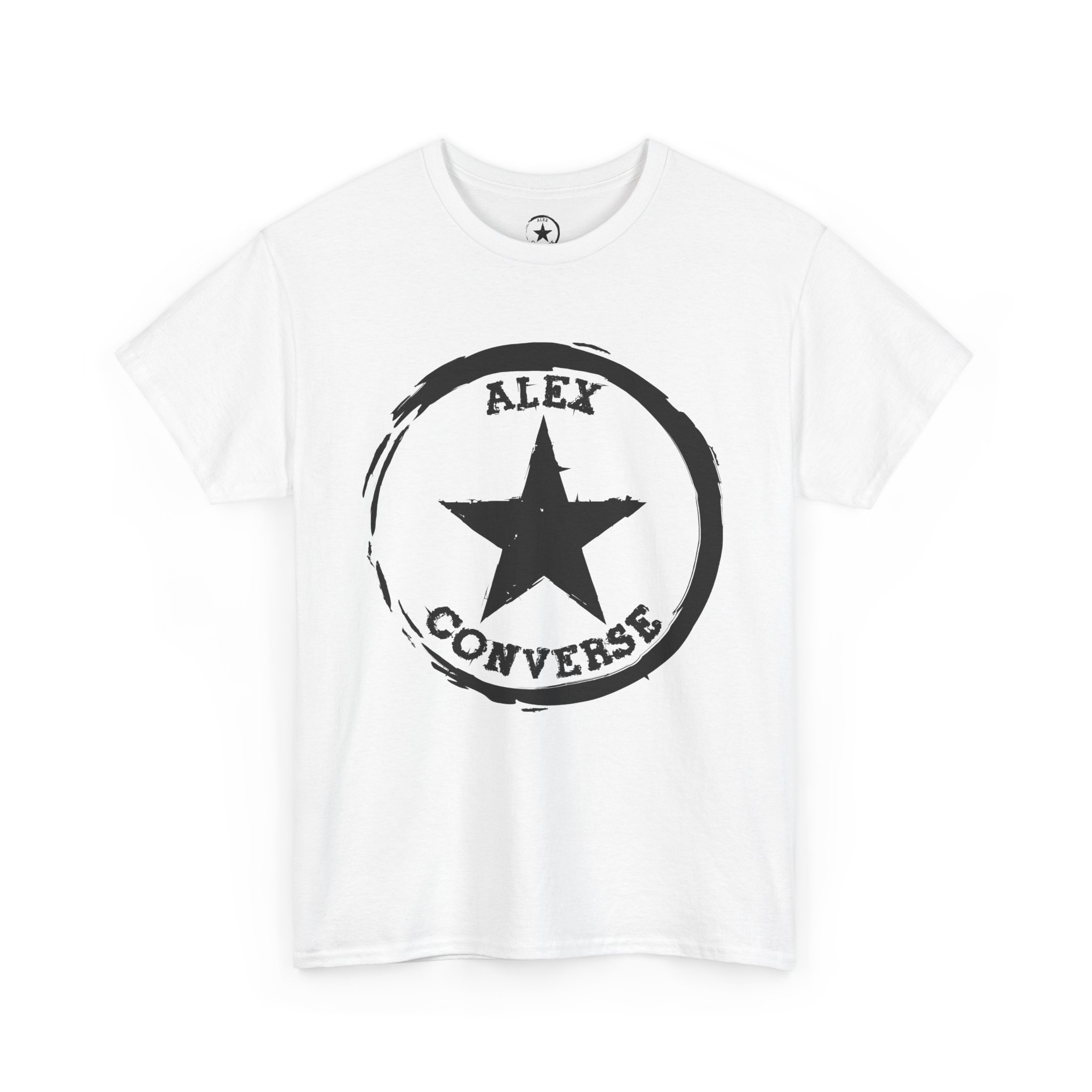 Alex Converse Unisex Heavy Cotton Tee Black Logo