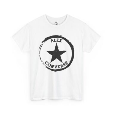 Alex Converse Unisex Heavy Cotton Tee Black Logo
